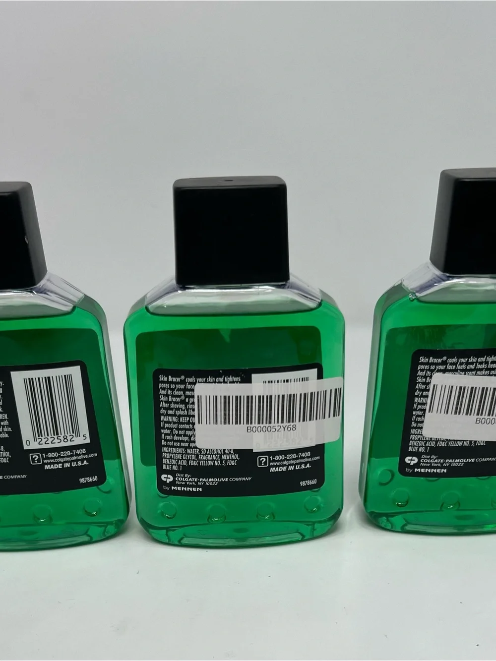 Skin Bracer By Mennen Original Aftershave Lot Of 3 Each One Is 7 Oz. New Unused